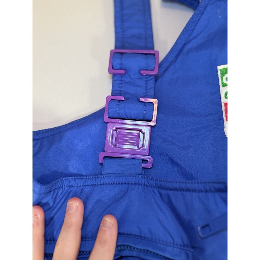 Vintage Emile d’Italia Sunvalley Blue Ski Bib Snow Pants USA L Made in Hong Kong - Picture 13 of 16